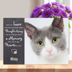 Plaque Photo Photo de souvenir à la mémoire du chat