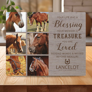 Plaque Photo Photo de souvenir du cheval rustique