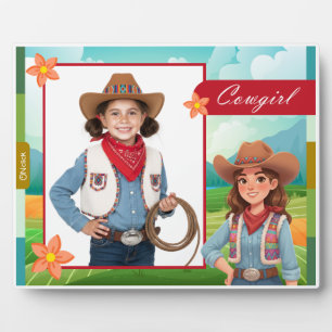 Plaque Photo Photo de table personnalisé de Cowgirl