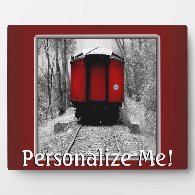 Plaque Photo Photo de train personnalisable (Devant)
