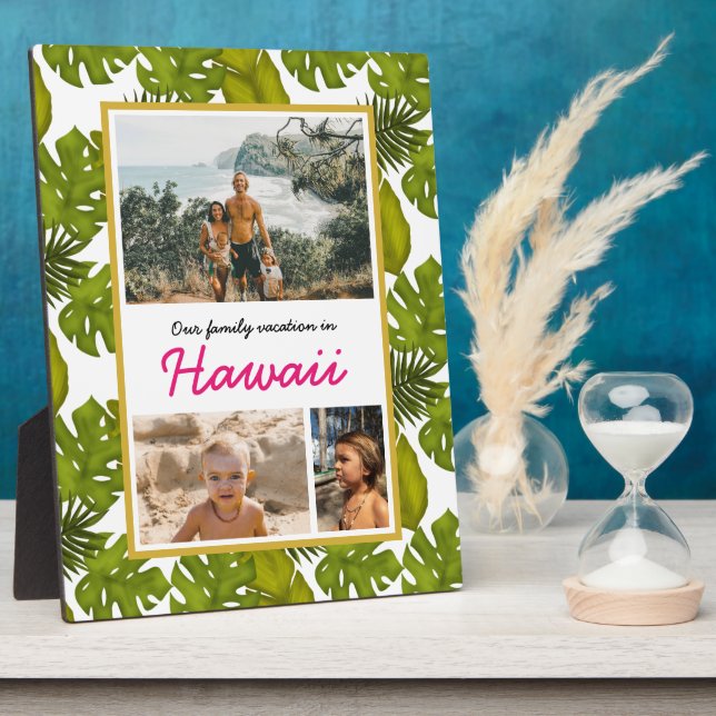 Plaque Photo Photo de vacances des Feuilles tropicaux hawaïens (Côté)