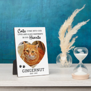 Plaque Photo Photo du coeur   Pawprints in Our Hearts Pet Memor