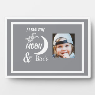 Plaque Photo Photo enfant "Je t'aime jusqu'à la Lune et retour"