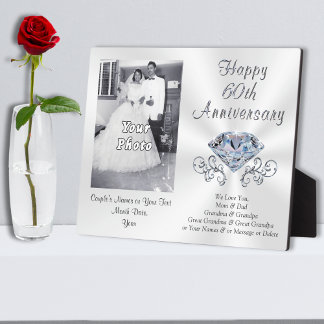 Plaque Photo Photo et idées cadeaux personnalisées du 60e anniv