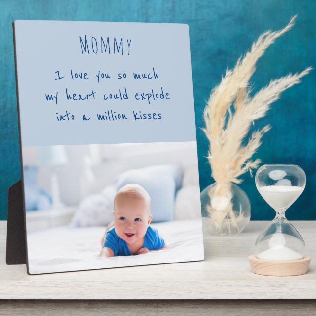 Plaque Photo Photo Maman Poème et Personnalisé Baby Boy (Côté)