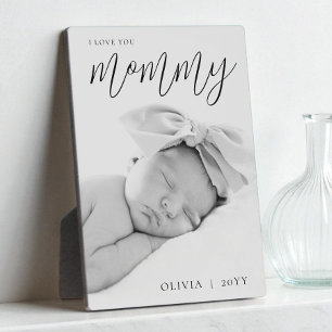 Plaque Photo Photo personnalisé écriture noire moderne Je t'aim