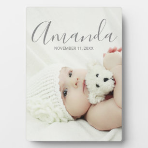 Plaque Photo Photo personnalisée avec nom et texte personnalisé