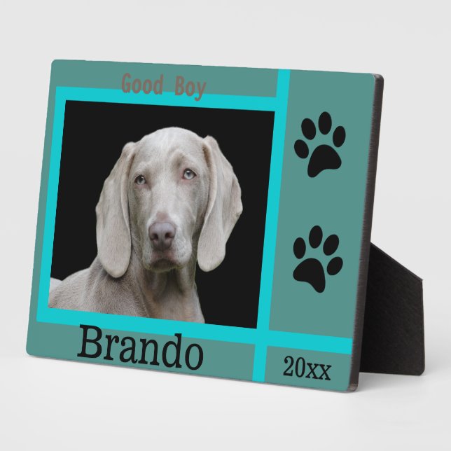 Plaque Photo Photo personnalisée de chien (Côté)