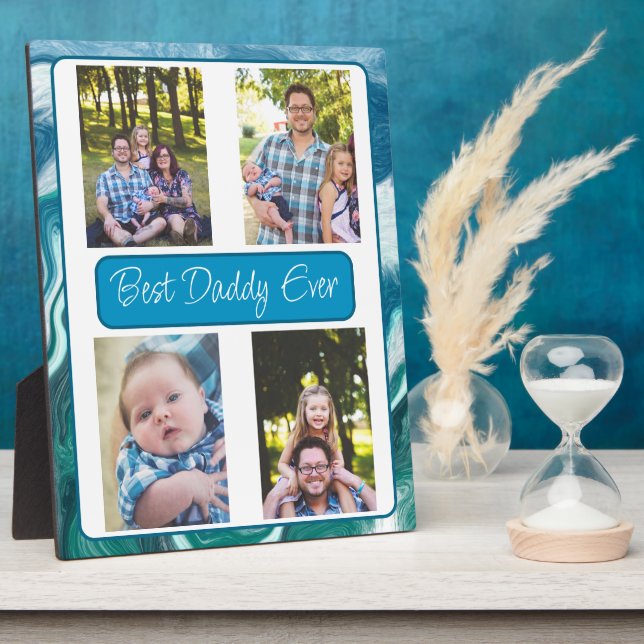 Plaque Photo Photo personnalisée du meilleur papa jamais (Côté)