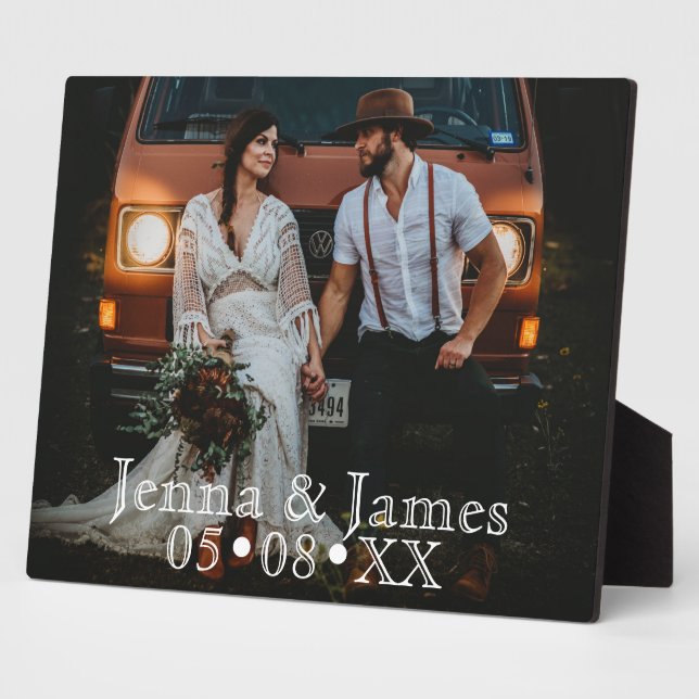 Plaque Photo Photo personnalisée En faire un Mariage unique (Côté)