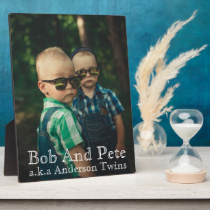 Plaque Photo Photo personnalisée en faire unique Twin Brothers 