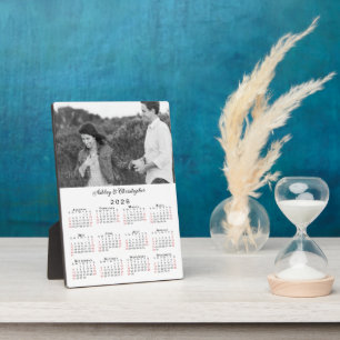 Plaque Photo Photo personnalisée et noms Calendrier 2026