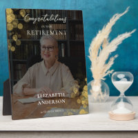 Photo personnalisée Gold Confetti cadeau de retrai