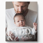 Photo personnalisée moderne Daddy & Baby Name Keep