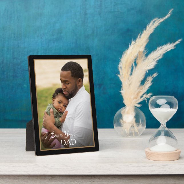 Plaque Photo Photo personnalisée Papa Bébé Amour Personnaliser (Côté)