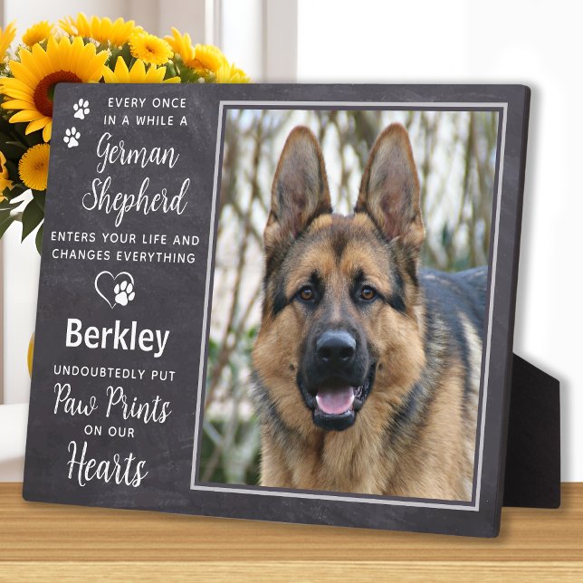 Plaque Photo Photo personnalisée Pet Chien Allemand Shepherd Me (Créateur téléchargé)