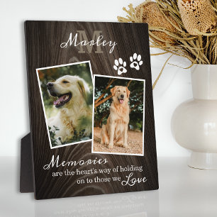 Plaque Photo Photo Pet Memorial Rustic Citation