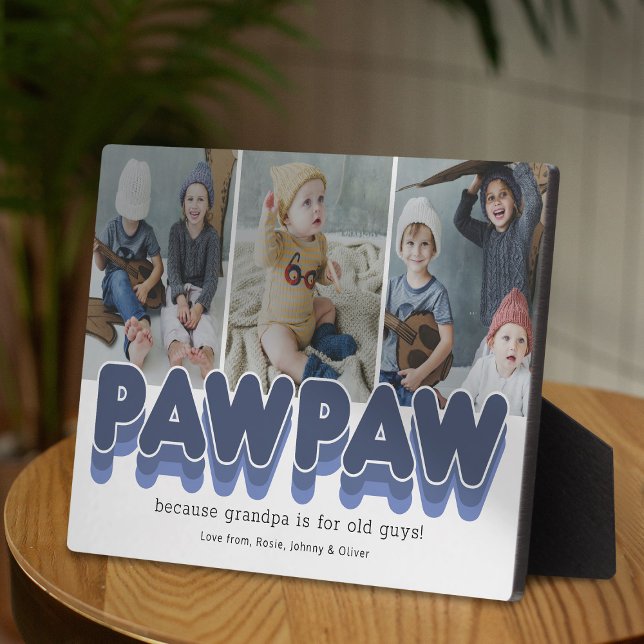 Plaque Photo Photo simple Pawpaw Grand-père (Créateur téléchargé)