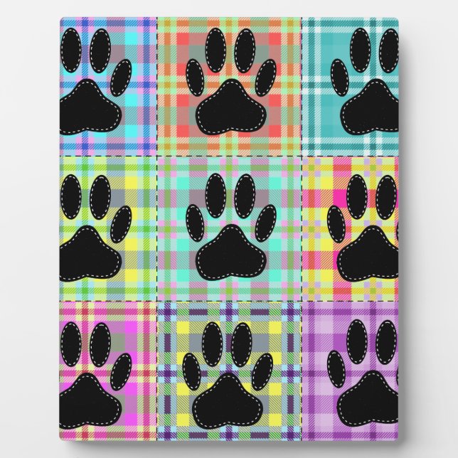 Plaque Photo Pied Motif de chien (Devant)