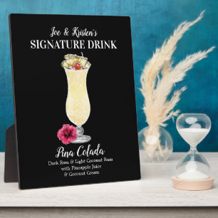 Plaque Photo Pina Colada ・ PERSONNALISER cette signature Boire