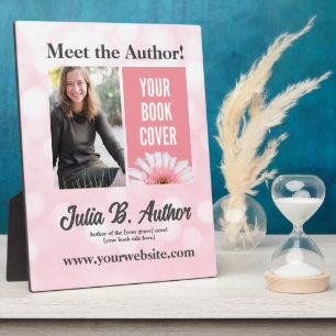 Plaque Photo Pink Author Book Signature ou Book Launch Promotio