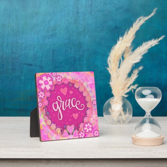Plaque Photo Pink Grace Inspiré Floral Plutôt (Insitu)