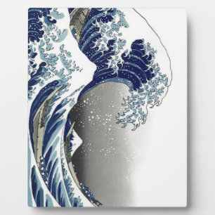 Plaque Photo PixDezines Vintage, Grande Vague, Hokusai 葛飾北斎の神奈川