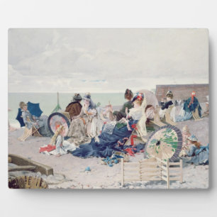 Plaque Photo Plage à Yport, 1878 (huile sur toile)