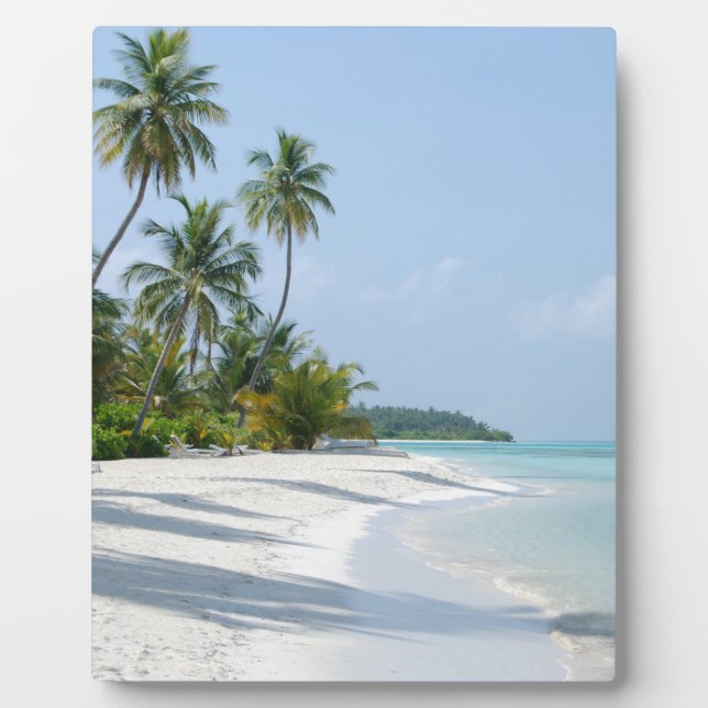 Plaque Photo Plage de sable blanc  (Devant)