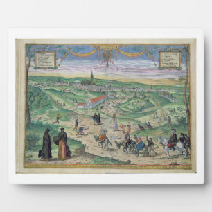 Plaque Photo Plan de la ville de Séville, de 'Civitates Orbis T