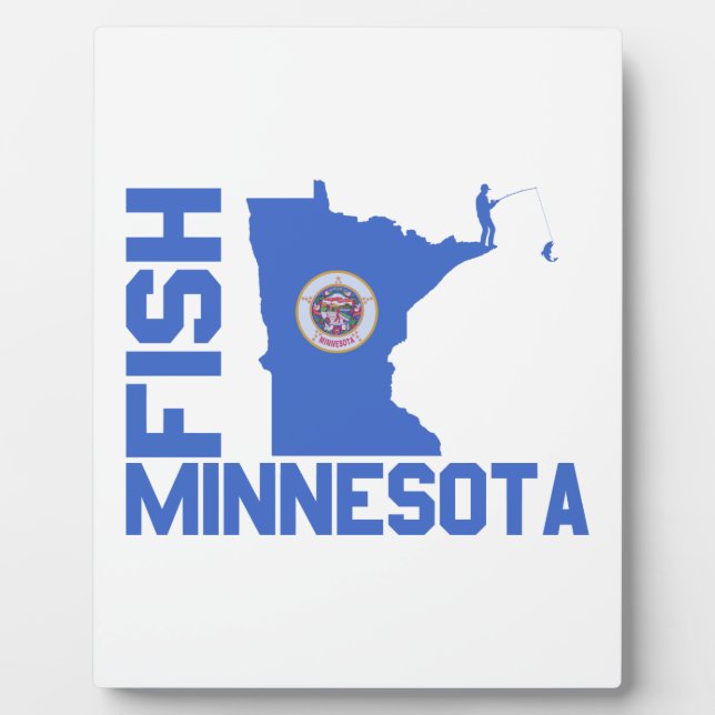 Plaque Photo Plan de l'État du Minnesota de Poisson (Devant)