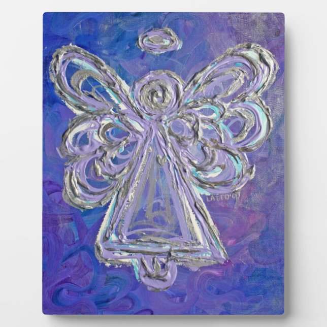 Plaque Photo Plaque-cadeau Guardian Purple Angel Peinture Art (Devant)