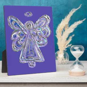 Plaque Photo Plaque-cadeau Guardian Purple Angel Peinture Art