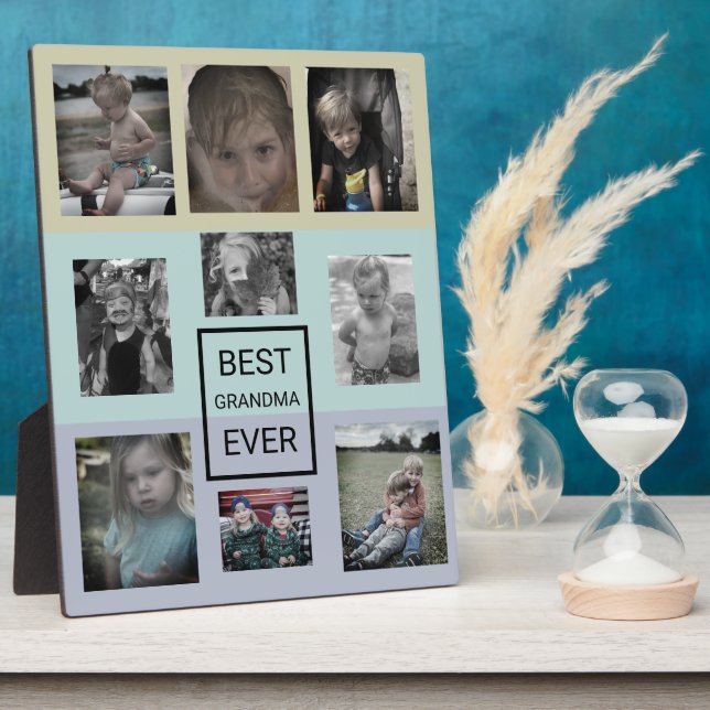 Plaque Photo Plate-forme de collage multi-photo Meilleur grand- (Côté)