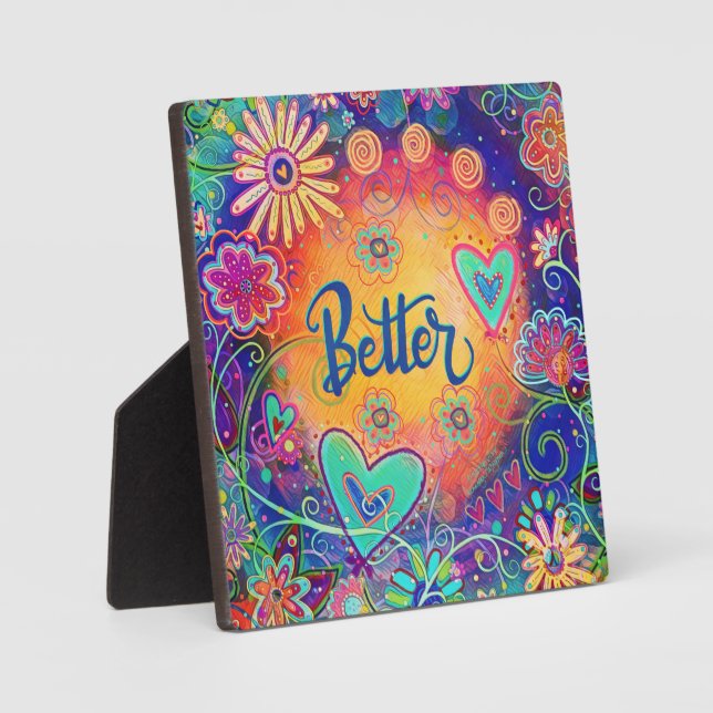 Plaque Photo Plate-forme d'inspiritisme floral meilleur (Recto)