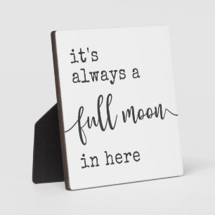 Plaque Photo Pleine lune Ferme Funny Salle de bain Signal