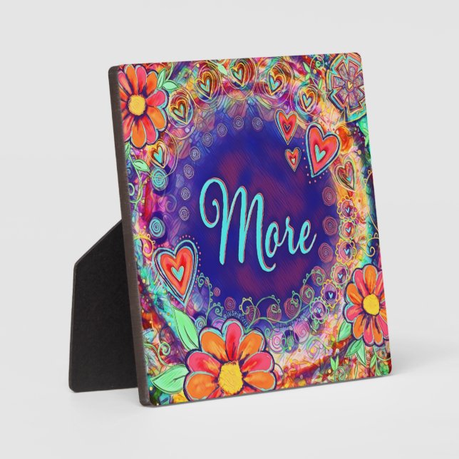 Plaque Photo Plus Floral Whimsical Joli Inspirival Easel (Recto)