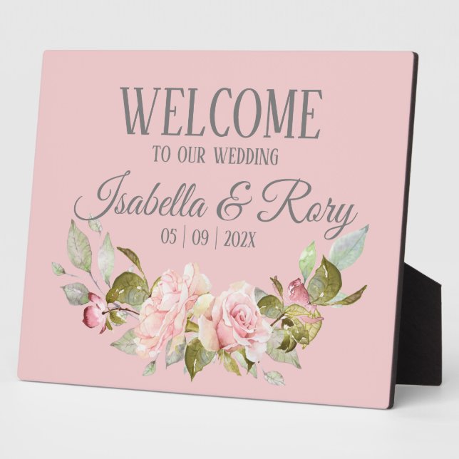 Plaque Photo Plutôt Pale Violet Rose rose Roses Mariage Tableto (Côté)