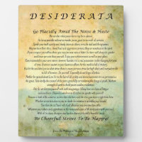 Poème de Desiderata sur la forêt d'aquarelle