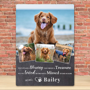 Plaque Photo Poème de souvenir de perte de chien pour mémorial 