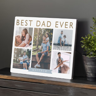 Plaque Photo Poison pour papa   Best Papa Ever Photo Collage