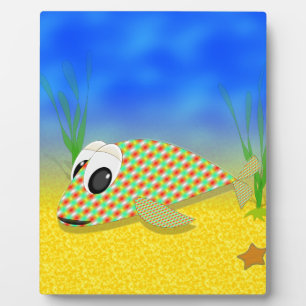 Plaque Photo Poisson Carton mignon