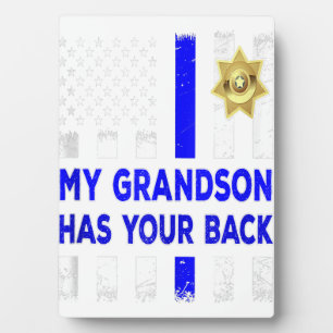 Plaque Photo Police Grandparents My Grandson Poison de Ha
