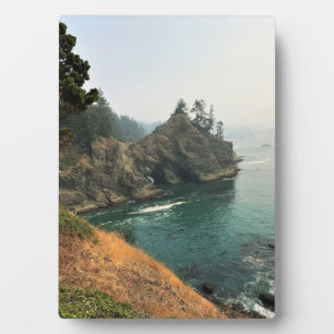 Plaque Photo Pont Naturel, Thunder Rock Cove, Oregon