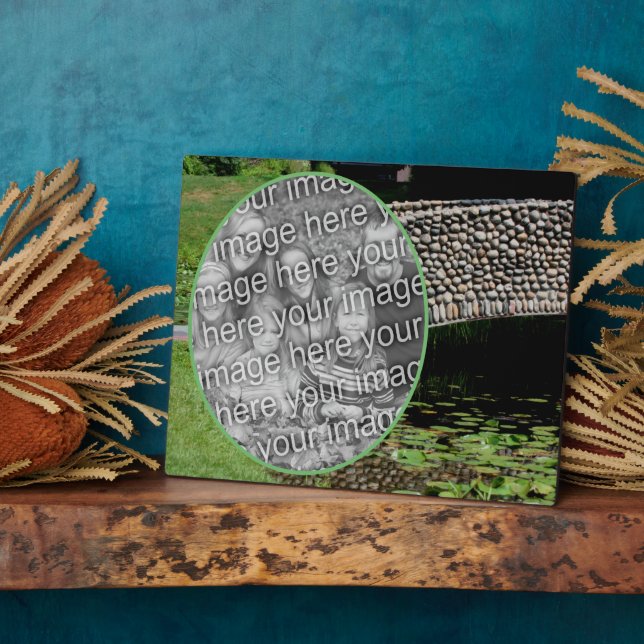 Plaque Photo Pont Pierre Lilypads Nature Ajouter Votre Propre P (Côté)