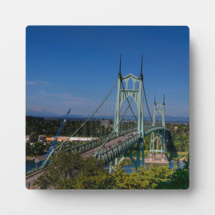 Plaque Photo Pont St Johns   Portland Oregon