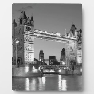 Plaque Photo Pont Tour de Londres blanc noir