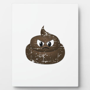 Plaque Photo Poop de dessin en colère