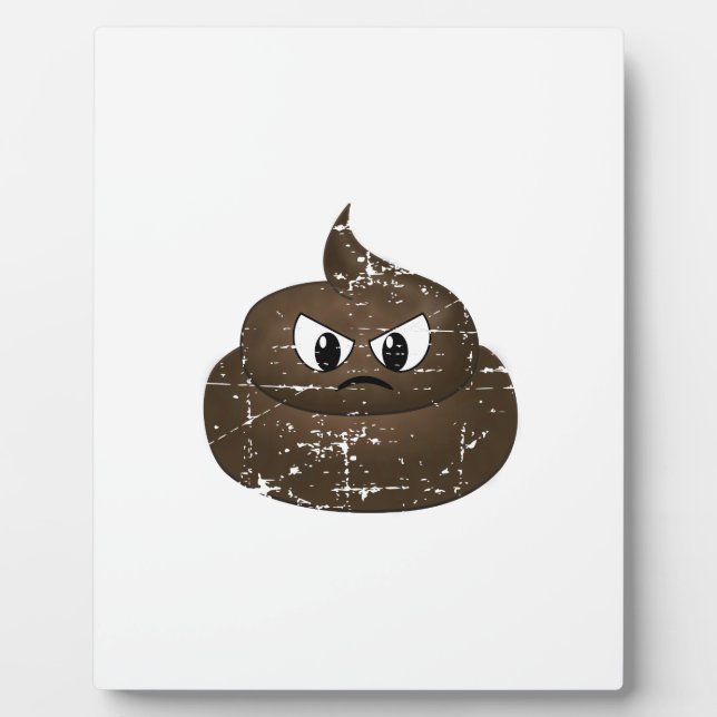 Plaque Photo Poop de dessin en colère (Devant)