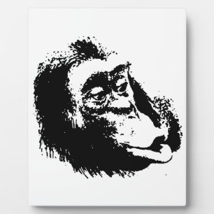 Plaque Photo Pop Art drôle Chimpanzé